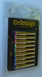 BRASS CRIBBAGE SCORING PEGS - 9 PIECE