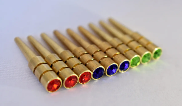 BRASS CRIBBAGE SCORING PEGS - 9 PIECE