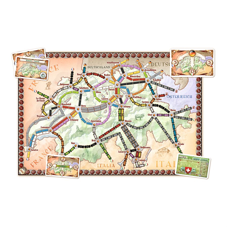 TICKET TO RIDE: MAP #2 - INDIA / SWITZERLAND