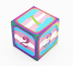 Transgender Pride Metal Dice Set