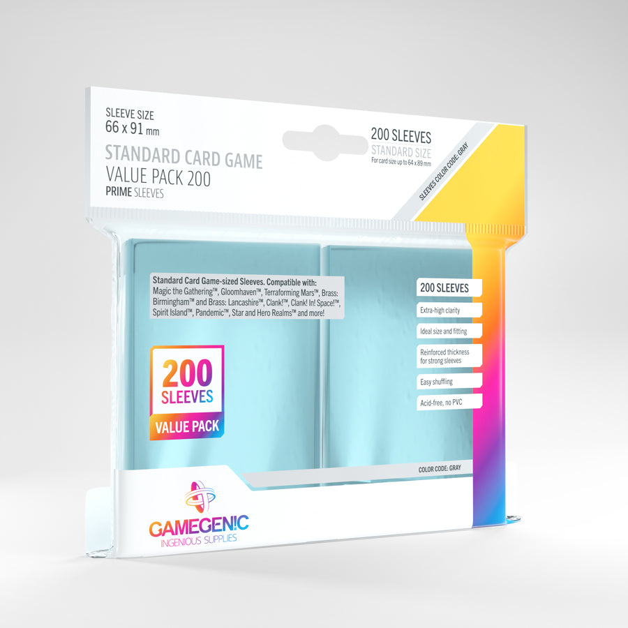 Gamegenic Sleeves: MATTE STANDARD Card Game Value Pack (200)