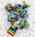 Rainbow Pride Flag - RPG Metal Dice Set