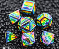 Rainbow Pride Flag - RPG Metal Dice Set