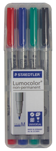 WATER SOLUBLE MARKERS: 4 COLOR PACK