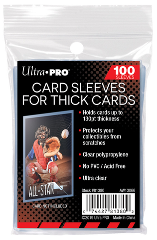 UP SLEEVES CARD THICK 130PT (100CT)