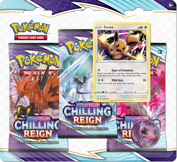 POKEMON SWSH6 CHILLING REIGN 3PK BLISTER