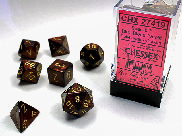 CHESSEX 7-DIE SET *SCARAB*