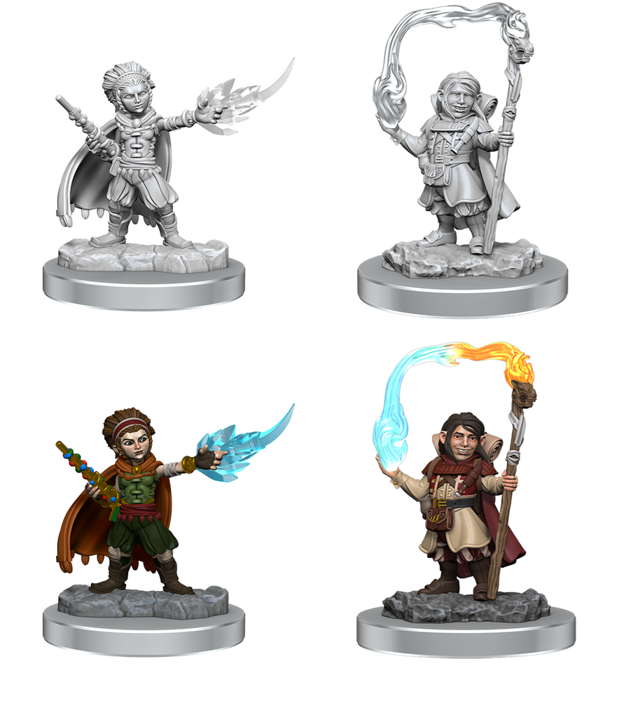 DND UNPAINTED MINIS WV20 HALFLING WIZARDS (144)