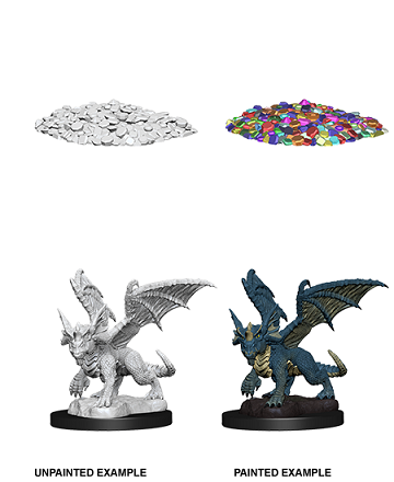 DND UNPAINTED MINIS WV10 BLUE DRAGON WYRMLING