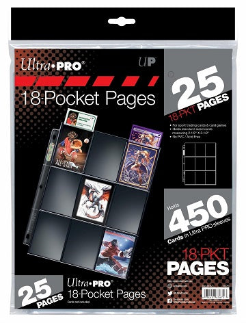 UP PAGES 18 POCKETS SILVER SERIES 25CT