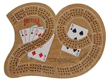 BICYCLE - LARGE 29 WOOD CRIBBAGE BOARD