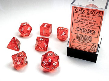 CHESSEX 7-DIE SET *TRANSLUCENT*