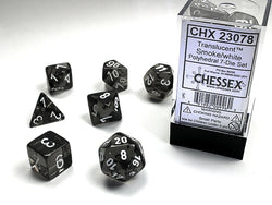 CHESSEX 7-DIE SET *TRANSLUCENT*