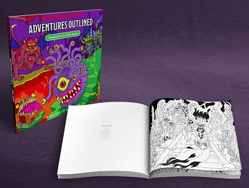 DND RPG ADVENTURES OUTLINED COLORING BOOK