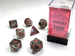 CHESSEX 7-DIE SET *TRANSLUCENT*