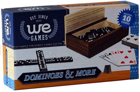 DOMINOES & MORE, 10-IN-1 W/CRIB, DICE & CARDS