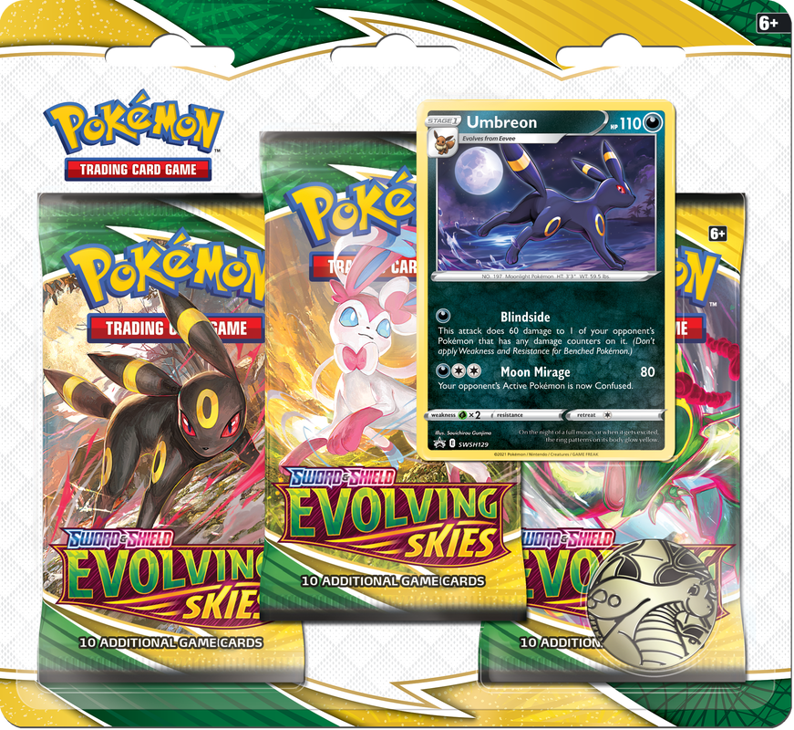 POKEMON EVOLVING SKIES 3PK BLISTER