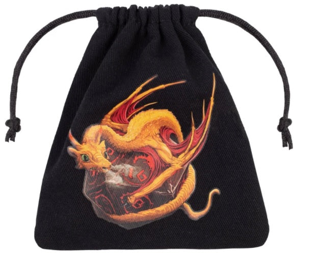 DICE BAG - DRAGON (BLACK AND ADORABLE)