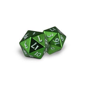 Heavy Metal D20 2-Dice Set