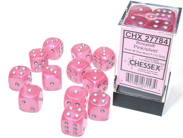 CHESSEX 16MM D6 DICE BLOCK (12 DICE) - BOREALIS