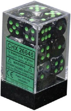 CHESSEX 16MM D6 DICE BLOCK (12 DICE) - GEMINI