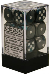 CHESSEX 16MM D6 DICE BLOCK (12 DICE) - GEMINI