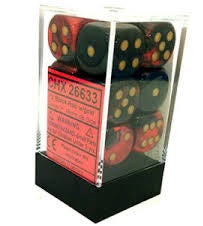 CHESSEX 16MM D6 DICE BLOCK (12 DICE) - GEMINI