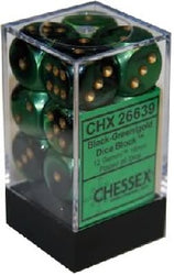 CHESSEX 16MM D6 DICE BLOCK (12 DICE) - GEMINI