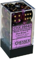 CHESSEX 16MM D6 DICE BLOCK (12 DICE) - GEMINI