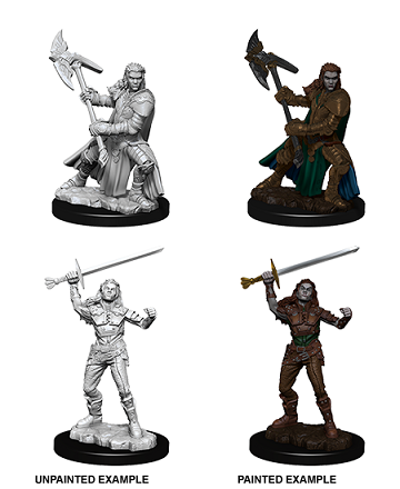 DND UNPAINTED MINIS WV7 FEMALE HALF-ORC FIGHTER