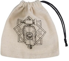 DICE BAG - DWARVEN BEIGE BLACK BASIC (HAMMER)